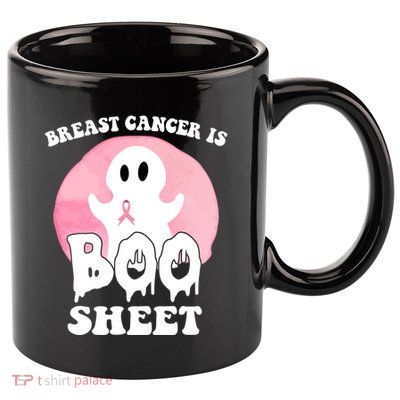 Breast Cancer Is Boo Sheet Funny Ghost 11oz C Handle Ceramic Mug
