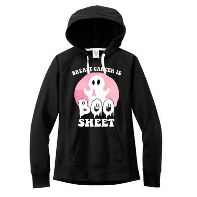 Breast Cancer Is Boo Sheet Funny Ghost Women's Fleece Hoodie