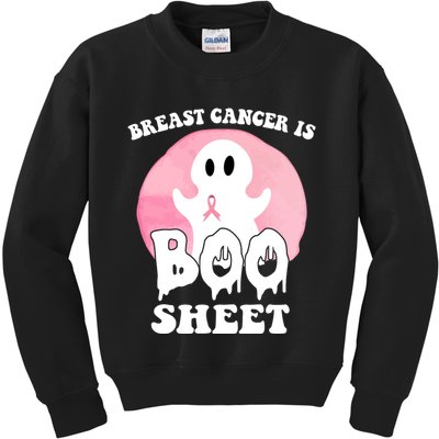 Breast Cancer Is Boo Sheet Funny Ghost Kids Sweatshirt