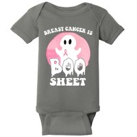 Breast Cancer Is Boo Sheet Funny Ghost Baby Bodysuit