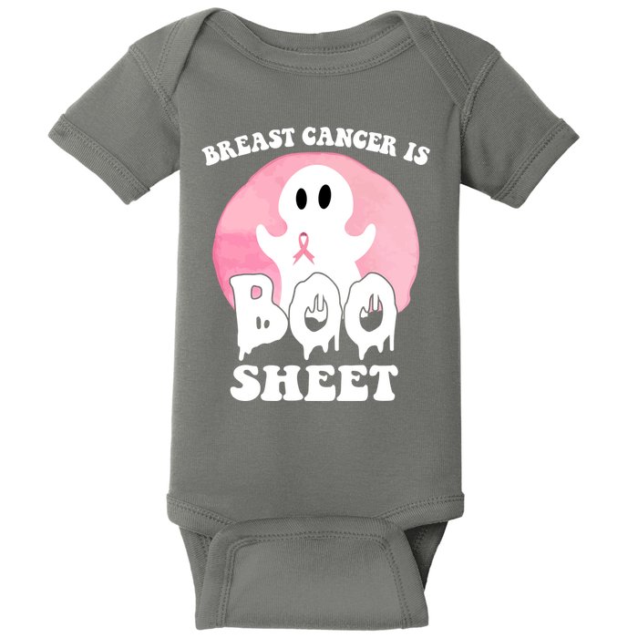 Breast Cancer Is Boo Sheet Funny Ghost Baby Bodysuit