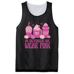 Breast Cancer In October We Wear Pink Mesh Reversible Basketball Jersey Tank