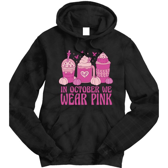 Breast Cancer In October We Wear Pink Tie Dye Hoodie