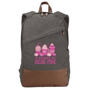 Breast Cancer In October We Wear Pink Cotton Canvas Backpack