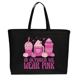 Breast Cancer In October We Wear Pink Cotton Canvas Jumbo Tote