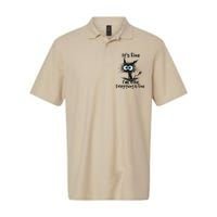 Black Cat Its Fine Im Fine Everything Is Fine Gift Softstyle Adult Sport Polo