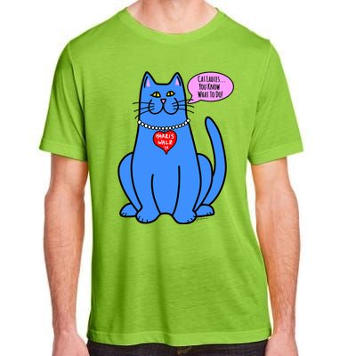 Blue Cat In Pearls Harris Walz 24 Adult ChromaSoft Performance T-Shirt