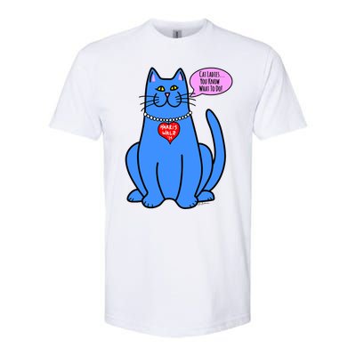 Blue Cat In Pearls Harris Walz 24 Softstyle CVC T-Shirt