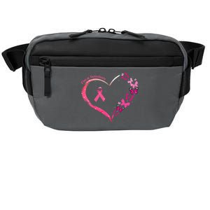 Breast Cancer I'm A Survivor Pink Butterfly Heart Awareness Crossbody Pack