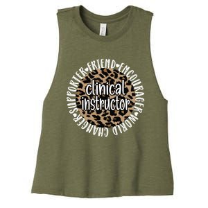 Best Clinical Instructor Appreciation Gift Women's Racerback Cropped Tank