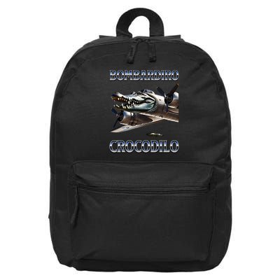 Bombardiro Crocodilo Italian Brainrot Meme 16 in Basic Backpack