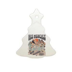 Boho Christian Jesus Faith Based His Mercies Are New Ceramic Tree Ornament