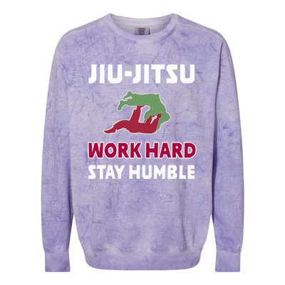 Best Classic Jiu Jitsu Gift Work Hard Stay Humble Meaningful Gift Colorblast Crewneck Sweatshirt