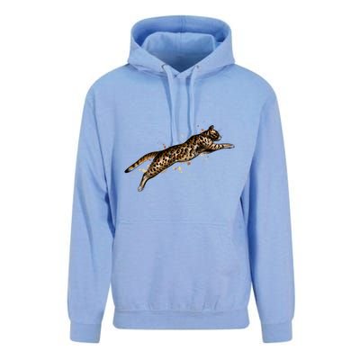 Bengal Cat Jumping From A Splash Unisex Surf Hoodie