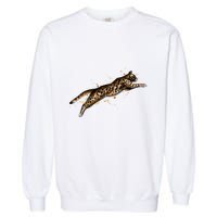 Bengal Cat Jumping From A Splash Garment-Dyed Sweatshirt