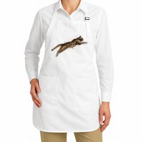 Bengal Cat Jumping From A Splash Apron