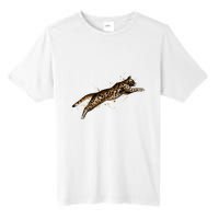 Bengal Cat Jumping From A Splash Tall Fusion ChromaSoft Performance T-Shirt