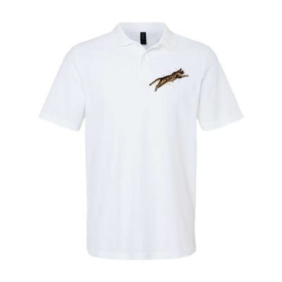 Bengal Cat Jumping From A Splash Softstyle Adult Sport Polo