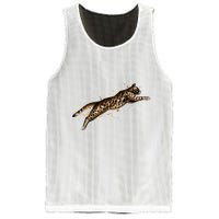 Bengal Cat Jumping From A Splash Mesh Reversible Basketball Jersey Tank