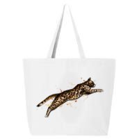 Bengal Cat Jumping From A Splash 25L Jumbo Tote