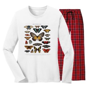 Butterfly Collection Just A Girl Who Loves Butterflies Women's Long Sleeve Flannel Pajama Set 