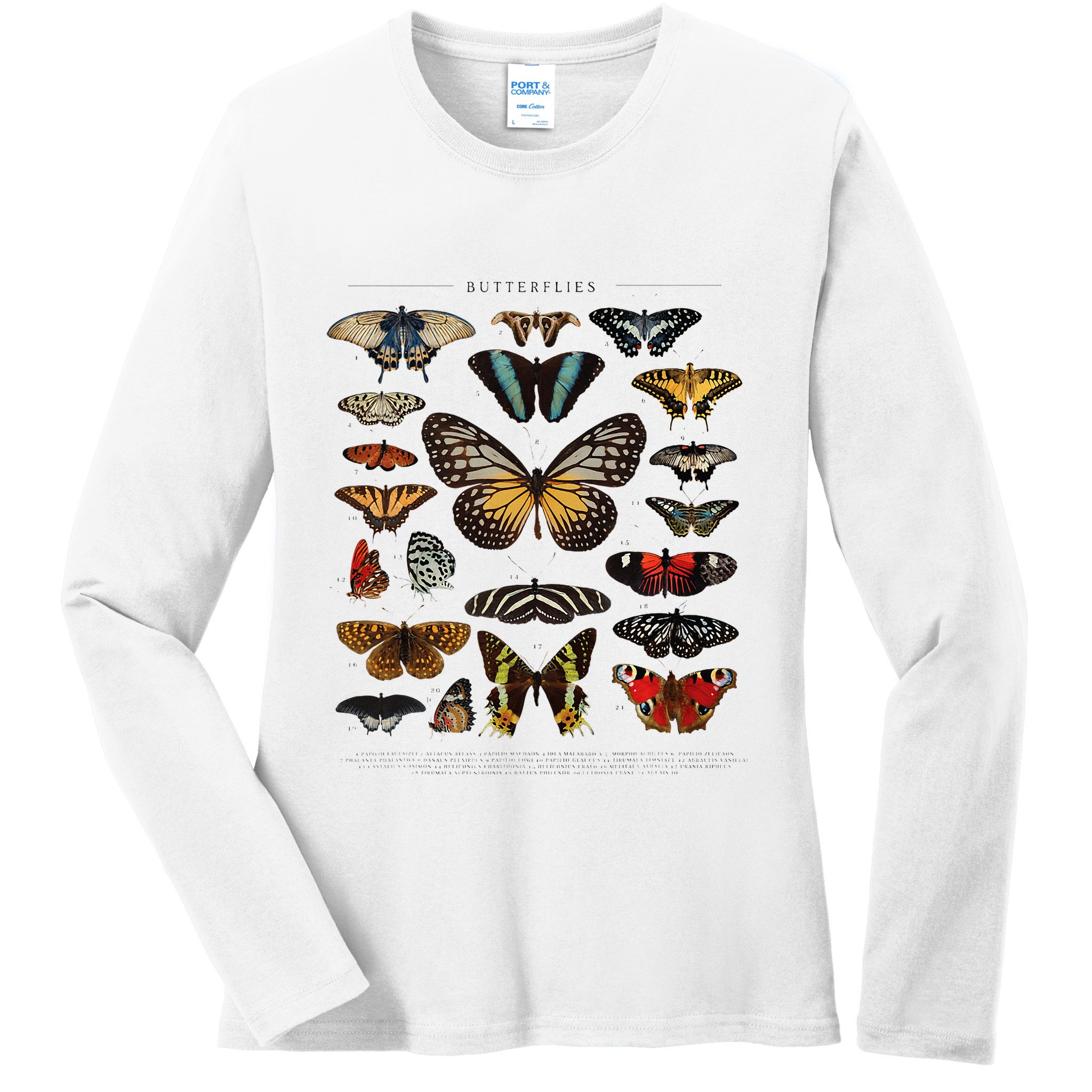 Butterfly Collection Just A Girl Who Loves Butterflies Ladies Long Sleeve Shirt