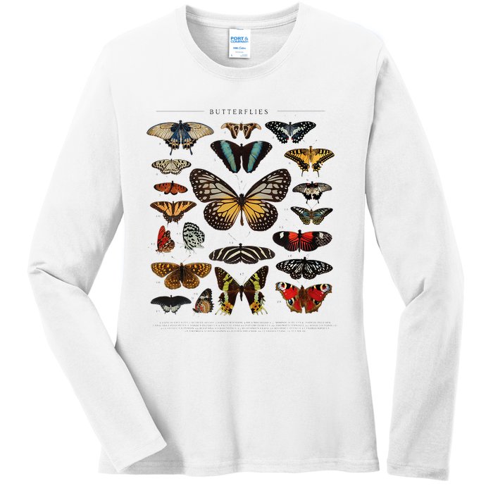 Butterfly Collection Just A Girl Who Loves Butterflies Ladies Long Sleeve Shirt