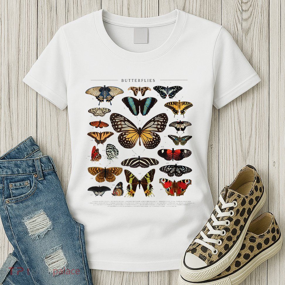 Butterfly Collection Just A Girl Who Loves Butterflies Womens T-Shirt