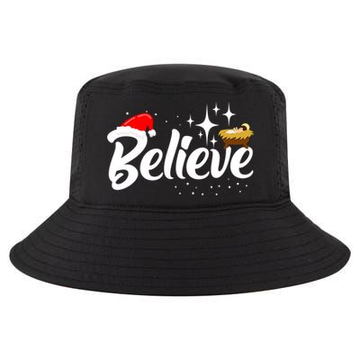 Believe Christmas Jesus Christmas Gift Cool Comfort Performance Bucket Hat