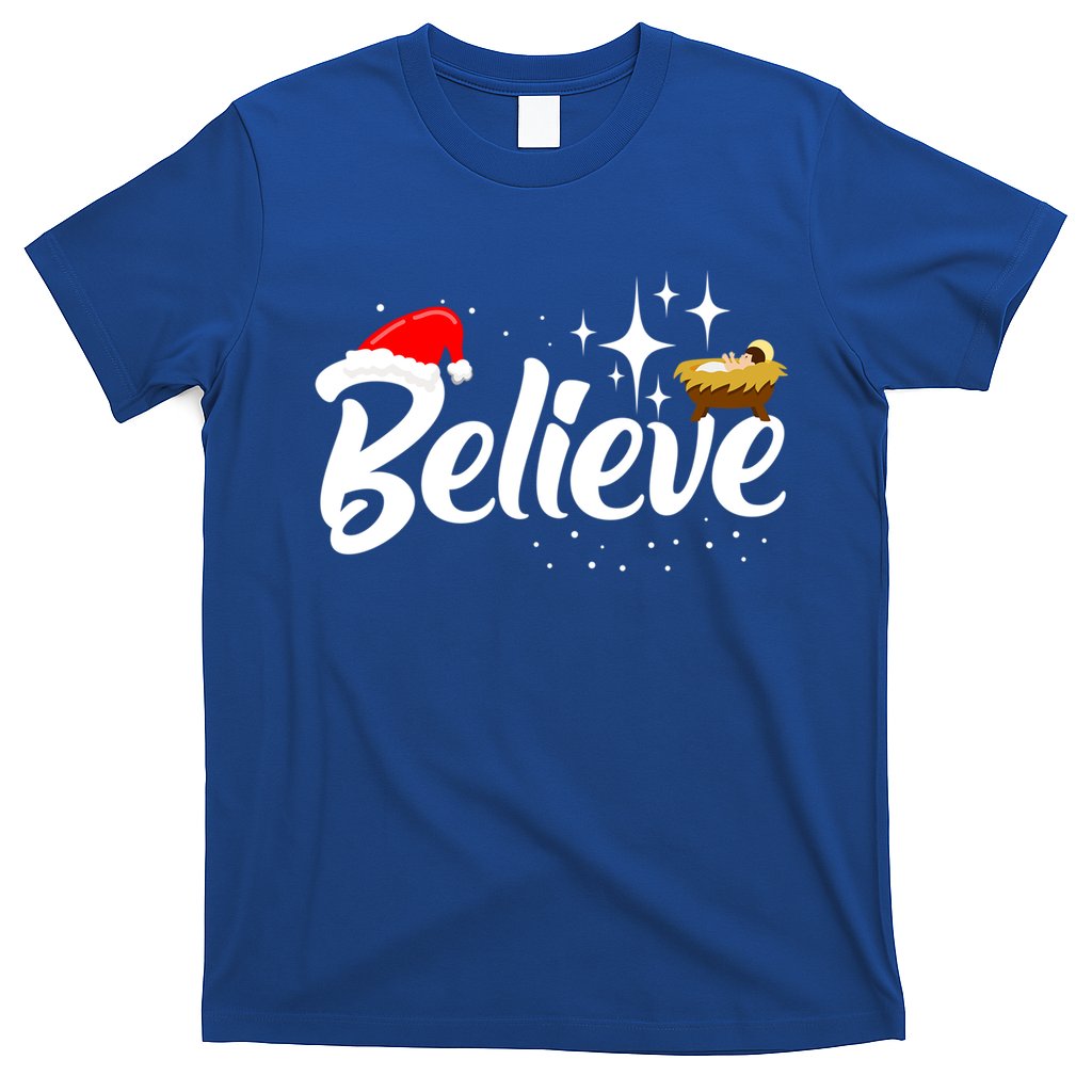 Believe Christmas Jesus Christmas Gift T-Shirt