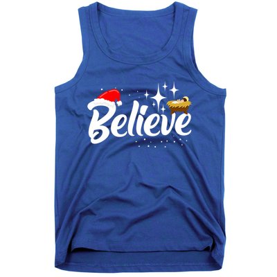 Believe Christmas Jesus Christmas Gift Tank Top