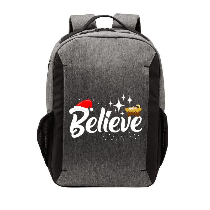Believe Christmas Jesus Christmas Gift Vector Backpack