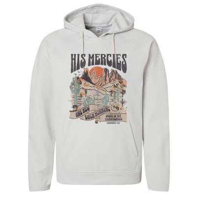 Boho Christian Jesus Apparel Faith Based His Mercies Are New Performance Fleece Hoodie