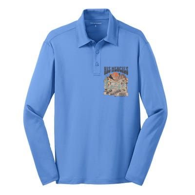 Boho Christian Jesus Apparel Faith Based His Mercies Are New Silk Touch Performance Long Sleeve Polo