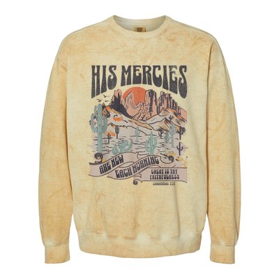 Boho Christian Jesus Apparel Faith Based His Mercies Are New Colorblast Crewneck Sweatshirt