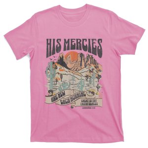 Boho Christian Jesus Apparel Faith Based His Mercies Are New T-Shirt