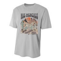 Boho Christian Jesus Apparel Faith Based His Mercies Are New Youth Performance Sprint T-Shirt