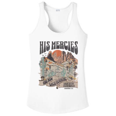 Boho Christian Jesus Apparel Faith Based His Mercies Are New Ladies PosiCharge Competitor Racerback Tank