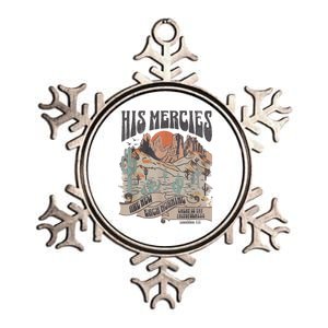 Boho Christian Jesus Apparel Faith Based His Mercies Are New Metallic Star Ornament