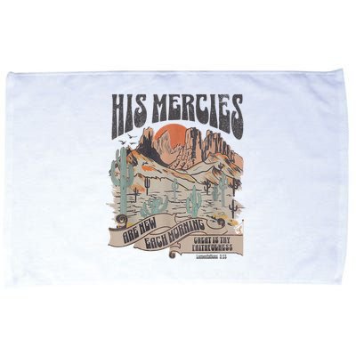 Boho Christian Jesus Apparel Faith Based His Mercies Are New Microfiber Hand Towel
