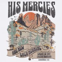 Boho Christian Jesus Apparel Faith Based His Mercies Are New Women's Crop Top Tee