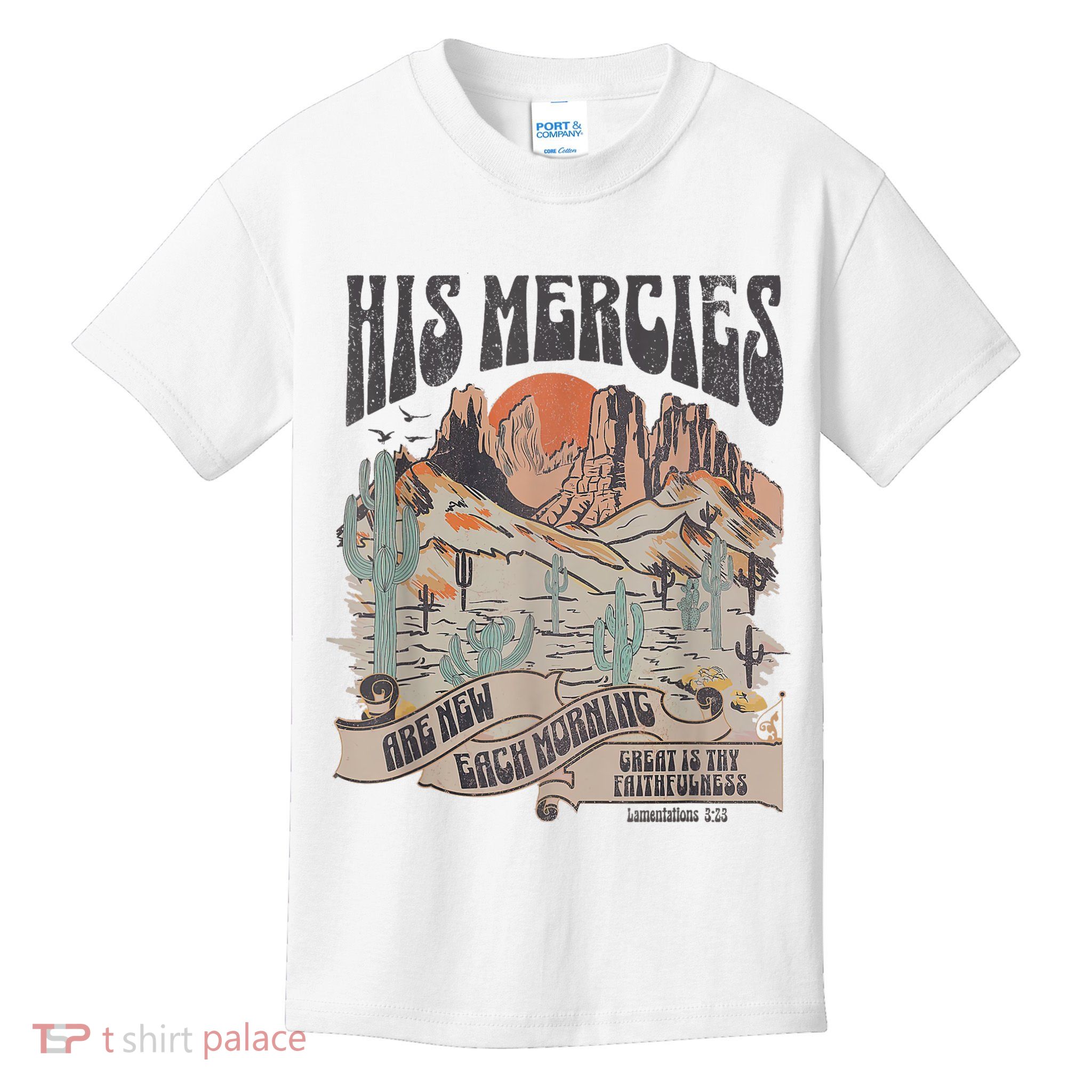 Boho Christian Jesus Apparel Faith Based His Mercies Are New Kids T-Shirt