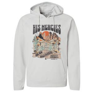 Boho Christian Jesus Faith Based His Mercies Are New Performance Fleece Hoodie