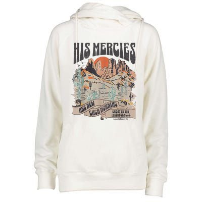 Boho Christian Jesus Faith Based His Mercies Are New Womens Funnel Neck Pullover Hood