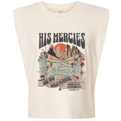 Boho Christian Jesus Faith Based His Mercies Are New Garment-Dyed Women's Muscle Tee