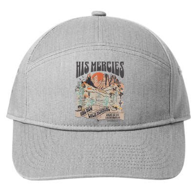 Boho Christian Jesus Faith Based His Mercies Are New 7-Panel Snapback Hat