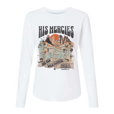 Boho Christian Jesus Faith Based His Mercies Are New Womens Cotton Relaxed Long Sleeve T-Shirt