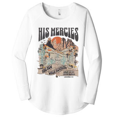 Boho Christian Jesus Faith Based His Mercies Are New Women's Perfect Tri Tunic Long Sleeve Shirt