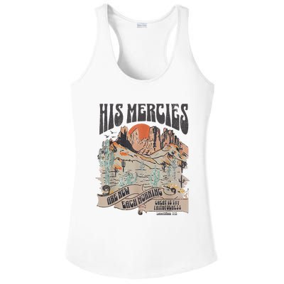 Boho Christian Jesus Faith Based His Mercies Are New Ladies PosiCharge Competitor Racerback Tank