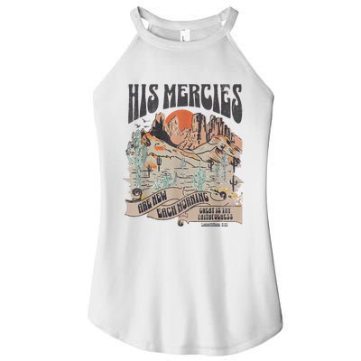 Boho Christian Jesus Faith Based His Mercies Are New Women’s Perfect Tri Rocker Tank